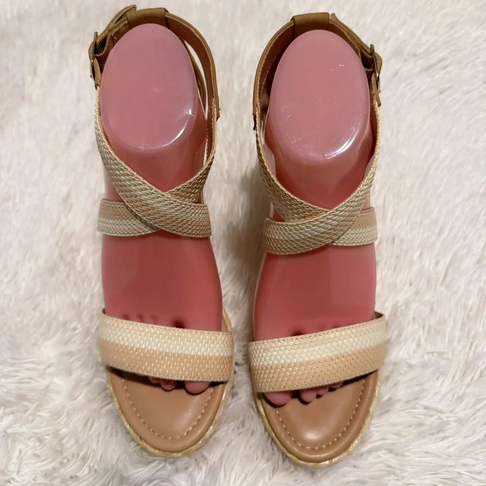 Tan Wedge Sandals